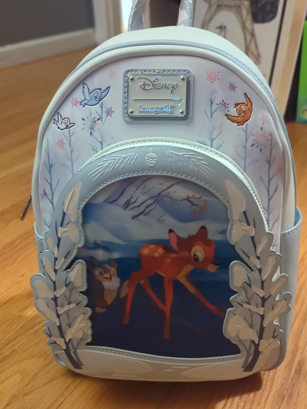 Disney Bambi Loungefly Mini Backpack in Light Blue and White